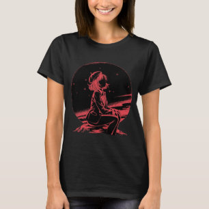 Galaktischer Kaffee Vintage Sci-Fi Alien Astronaut T-Shirt