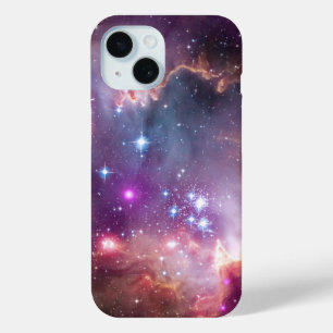 Galaktischer Lila Nebulae im Weltraum iPhone 15 Hülle