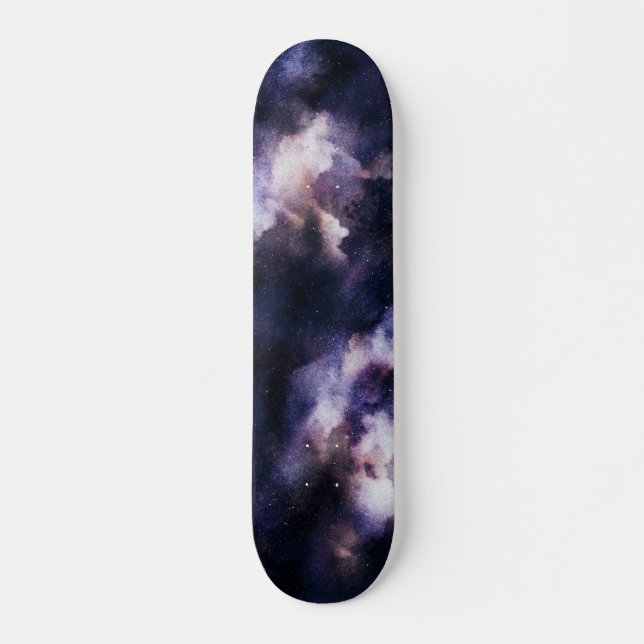 Galaktischer Nachthimmel Skateboard (Vorne)