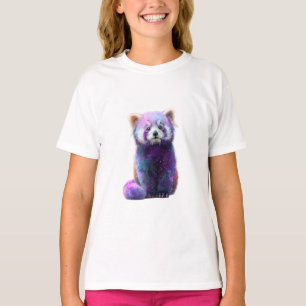 Galaktischer Nebel Kosmischer Roter Panda Kinder T-Shirt