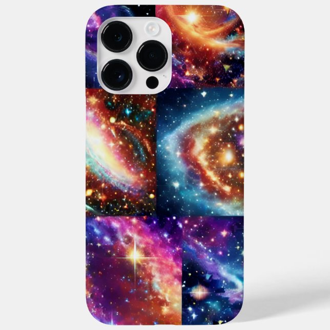 Galaktischer Planet-Spaß-Collage des kosmischen li Case-Mate iPhone Hülle (Rückseite)