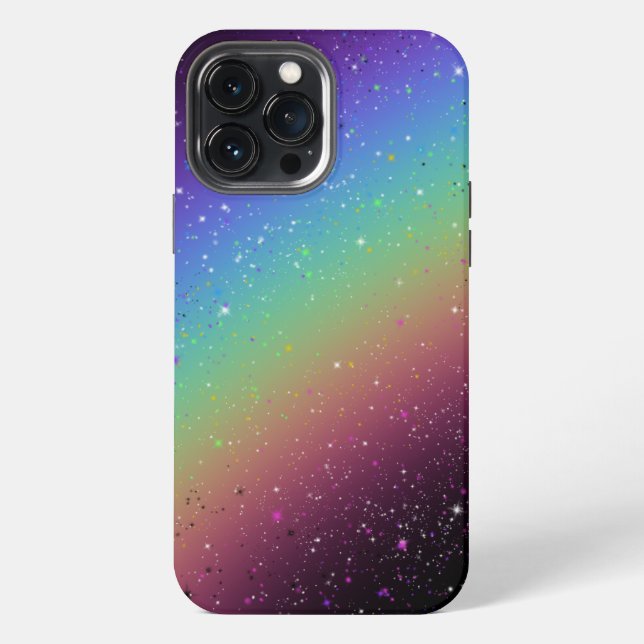 Galaktischer Regenbogen iPhone Hülle (Rückseite)
