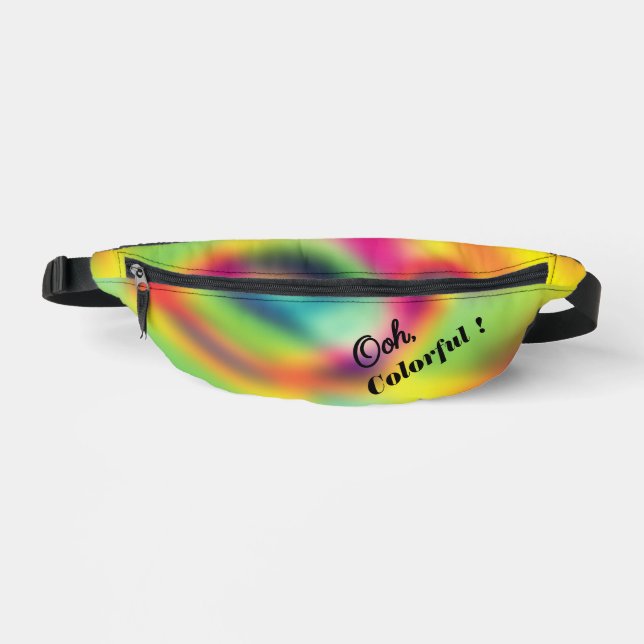 Galaktischer Regenbogenwirbel Bauchtasche (Vorderseite)