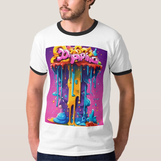 Galaktischer Swirl: Gravity-Themed T-Shirt (Vorderseite)