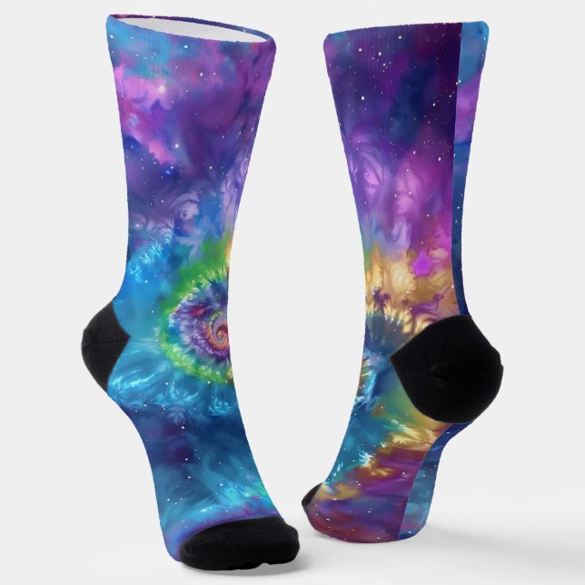 Galaktischer Swirl - kosmische Krawatte Dye Socken (Gewinkelt)
