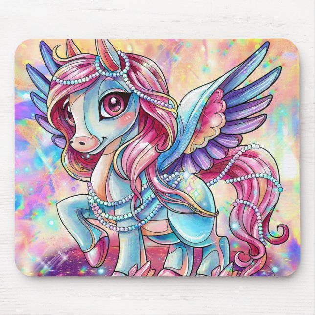 Galaktisches Einhorn Mousepad (Vorne)