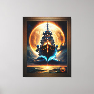 Galaktisches Geisterschiff der Meere von Xzendor7 Leinwanddruck