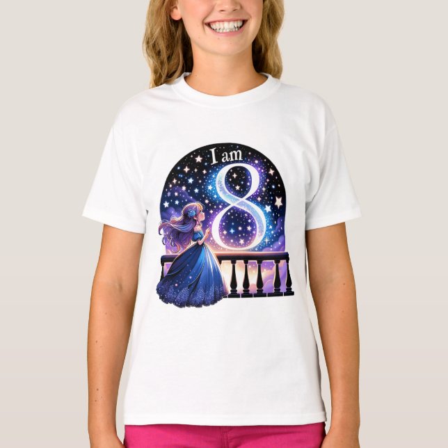 Galaktisches Glühen: Der Stellar acht T-Shirt (Vorderseite)