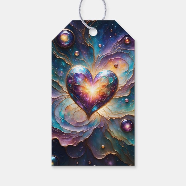Galaktisches Herz des Universums Geschenkanhänger (Vorderseite)