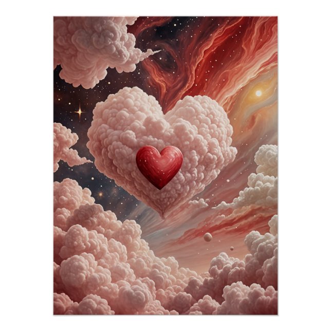 Galaktisches Herz Poster (Vorderseite)