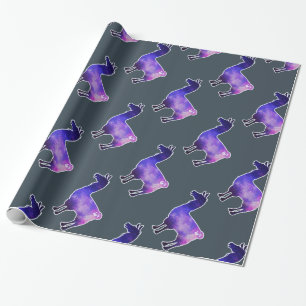 Galaktisches Lama-Packpapier Geschenkpapier