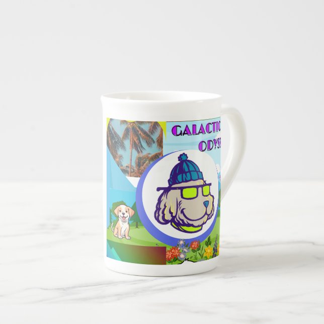 Galaktisches Odyssey-Design Prozellantasse (Vorderseite Rechts)