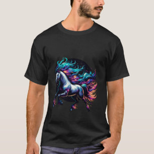 Galaktisches Pferd in der Sternenlichtgalaxie Haar T-Shirt