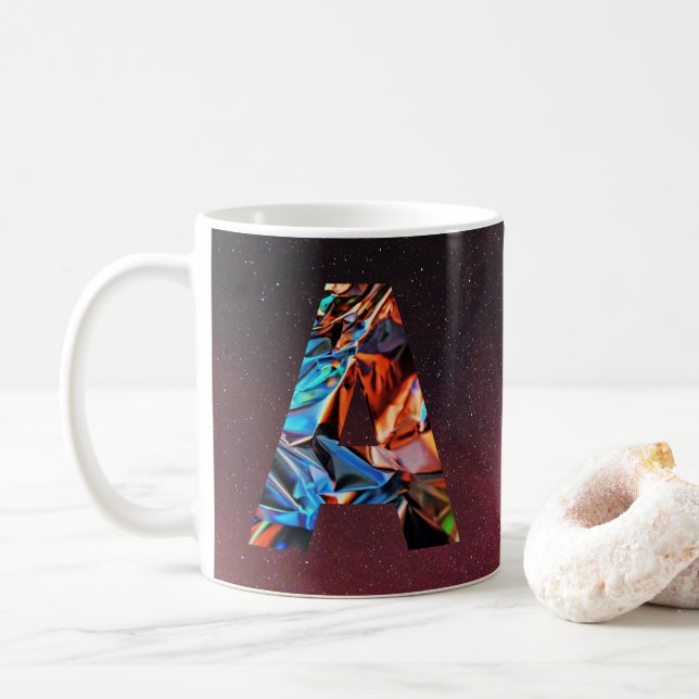 Galaktisches Prism Initial A Tasse (Mit Donut)