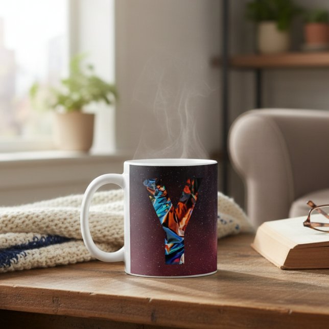 Galaktisches Prisma Initial Y Tasse (Von Creator hochgeladen)
