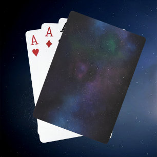 Galaktisches Schleiernebel-Sternenfeld Kosmisch Spielkarten