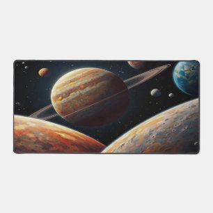 Galaktisches Schreibtisch Mat Space-Themed Maus Pa Schreibtischunterlage
