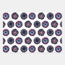 Galaktisches Weihnachtswrapping Paper Set - Celest Geschenkpapier Set
