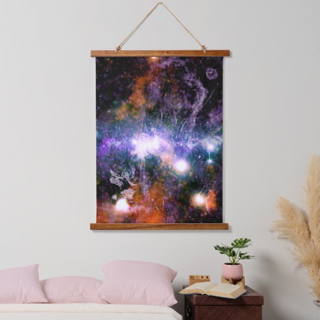 Galaktisches Zentrum der Milchstraße Galaxy X-Ray  Wandteppich Mit Holzrahmen (Schlafzimmer)