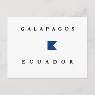 Galapagos Ecuador Alpha Dive Flag Postkarte
