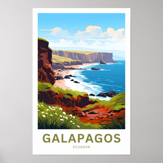Galapagos Ecuador Reisedrucke Poster (Vorne)