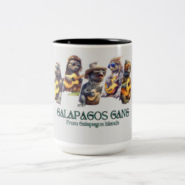 Galapagos Gang von den Galapagos-Inseln Zweifarbige Tasse