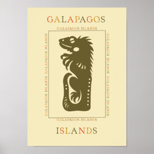 Galapagos Iguana Poster