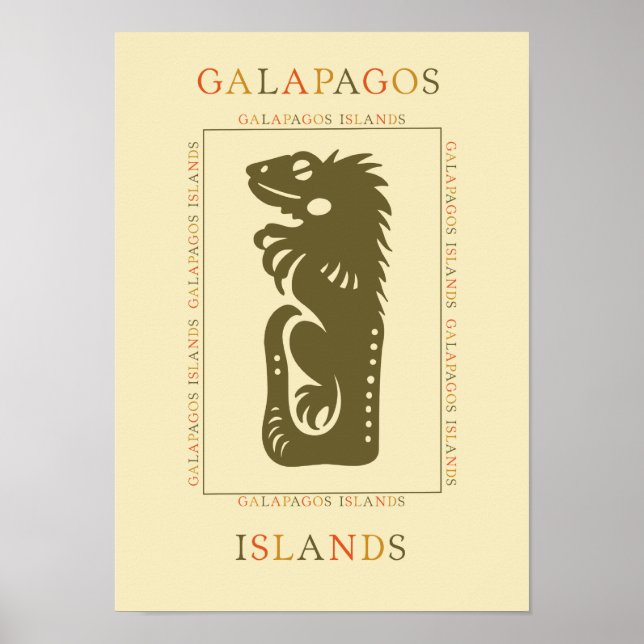 Galapagos Iguana Poster (Vorne)