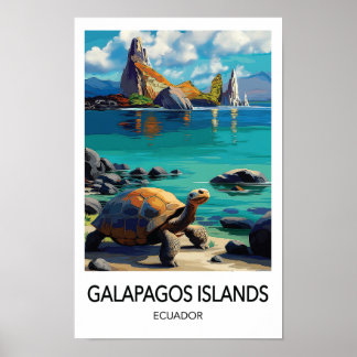 Galapagos-Insel-Ecuador-Reiseposter Poster