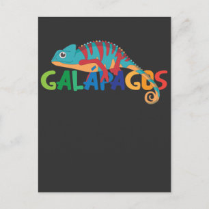 Galapagos Inseln Ecuador Chameleon Exotic Animal Postkarte