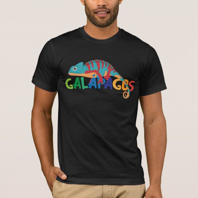 Galapagos-Inseln Ecuador Chameleon Exotic Animal T-Shirt (Vorderseite)