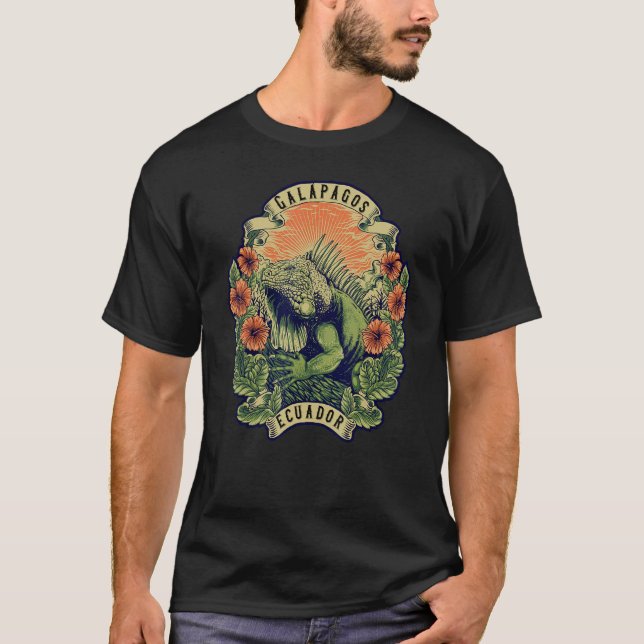 Galapagos-Inseln Ecuador Iguana Islas Galapagos 3 T-Shirt (Vorderseite)
