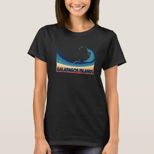 Galapagos-Inseln Ecuador Retro-Segeln & Angeln T-Shirt