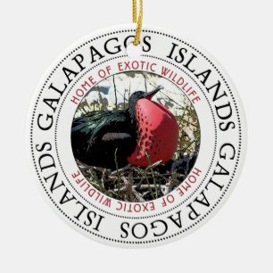 Galapagos-Inseln Großer Frigobird Keramik Ornament