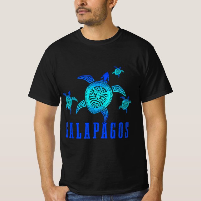 Galapagos Inseln Meeresschildkröte Tribal Muster S T-Shirt (Vorderseite)
