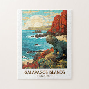 Galapagos-Inseln Reise Kunst Vintage Puzzle