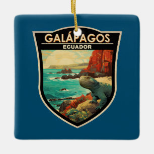 Galapagos Inseln Reisen Art Vintag Keramikornament
