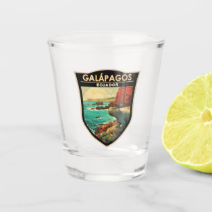 Galapagos Inseln Reisen Art Vintag Schnapsglas