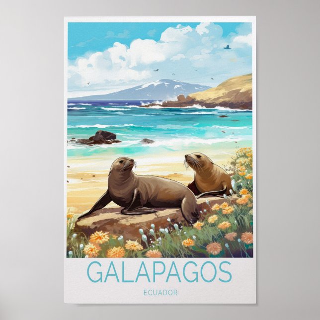 Galapagos Inseln Reiseplakat Poster (Vorne)