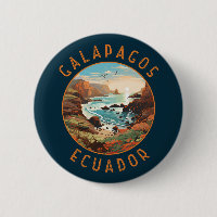Galapagos-Inseln Retro-Distressiver Kreis