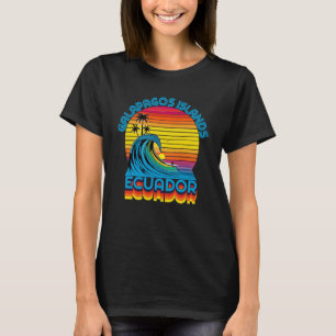 Galapagos Inseln Retro-Rücken-Rücken-Surf & Beach T-Shirt