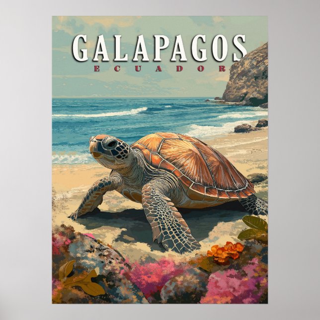 Galapagos Inseln Riesengebirge Poster (Vorne)
