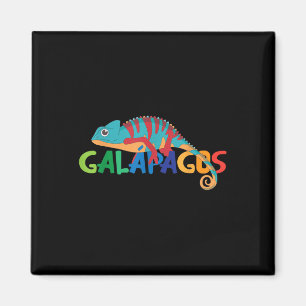 Galapagos Inseln Summer Colorful Chameleon Exotic Magnet