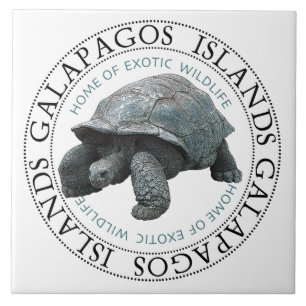 Galapagos Inseln Tortoise T - Shirt Fliese