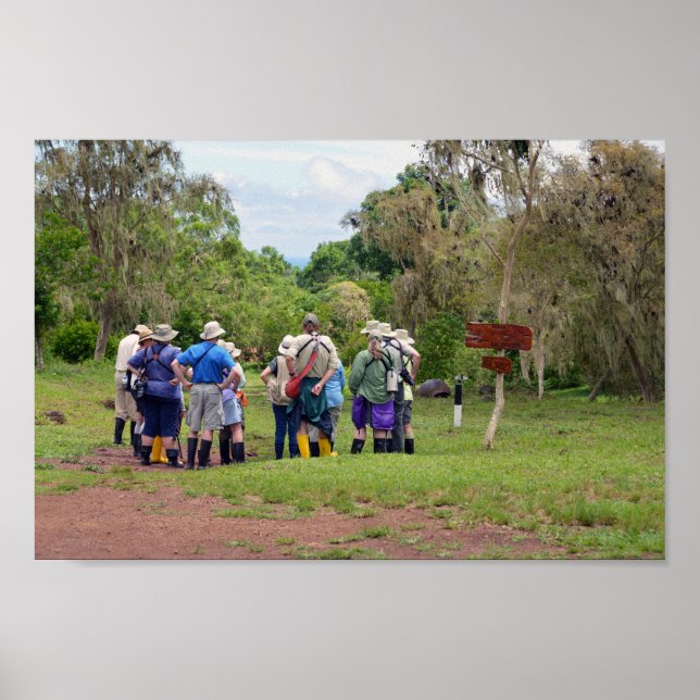Galapagos Inseln Touristen Poster (Vorne)