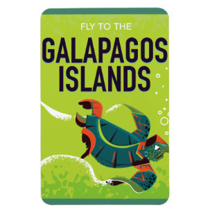 Galapagos-Inseln Vintage-Reiseposter-Kunst. Magnet