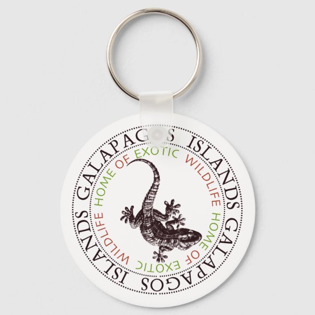 Galapagos Islands Gecko Souvrenir Keychain Schlüsselanhänger (Vorderseite)