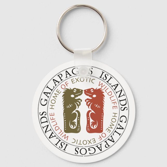 Galapagos Islands Iguanas Souvenir Keychain Schlüsselanhänger (Vorderseite)