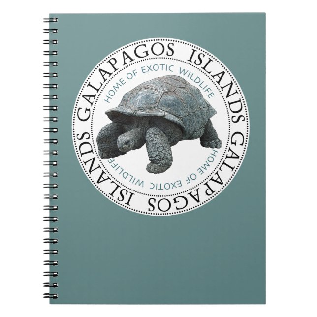 Galapagos Islands Tortoise Notebook Journal Notizblock (Vorderseite)