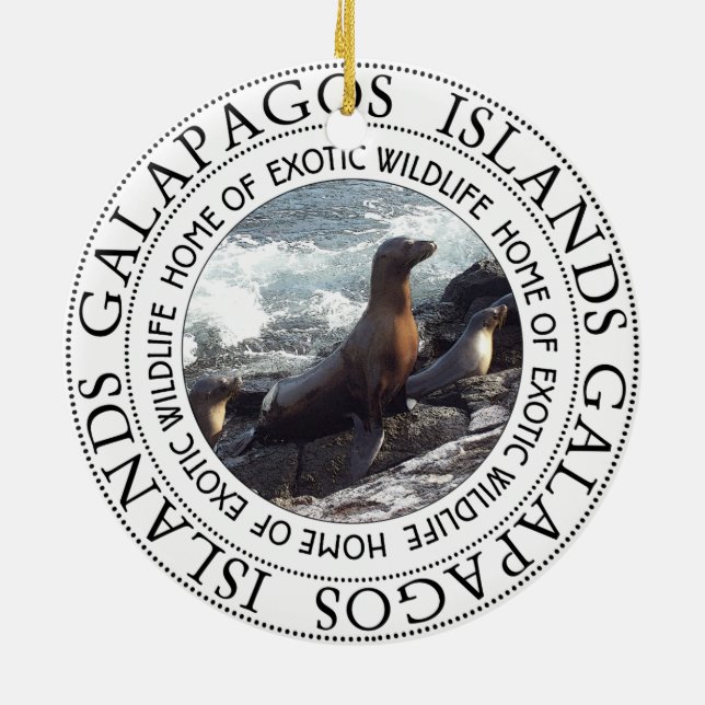GALAPAGOS-SIEGEL RUND KERAMIK ORNAMENT (Hinten)